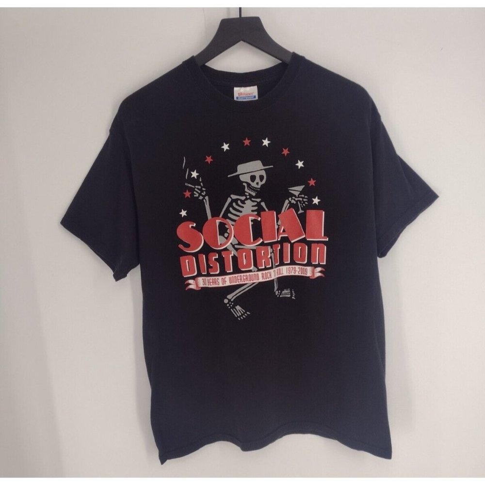 Social Distortion 30 Years Underground Rock N Roll 1979 2009 Punk T-Shirt Mens L